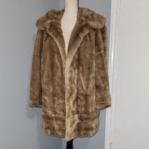 Plush Teddy Jacket in Soft Brown